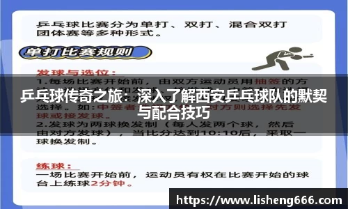 乒乓球传奇之旅：深入了解西安乒乓球队的默契与配合技巧